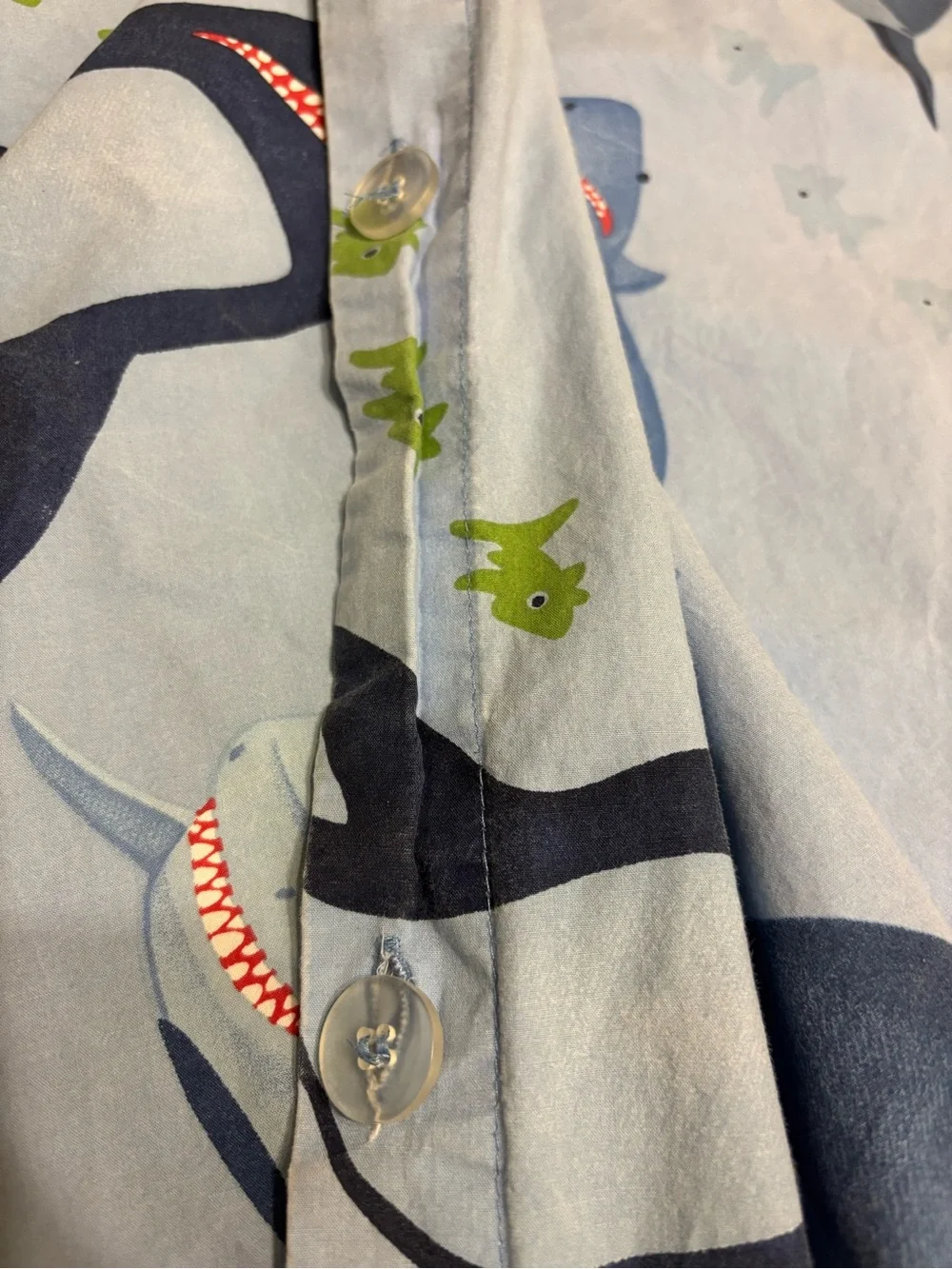 Pottery Barn Kids Shark Bite Duvet Cover Queen Full Light Blue Ocean School Fish